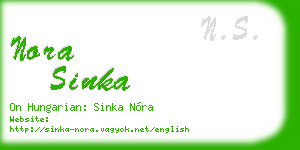 nora sinka business card